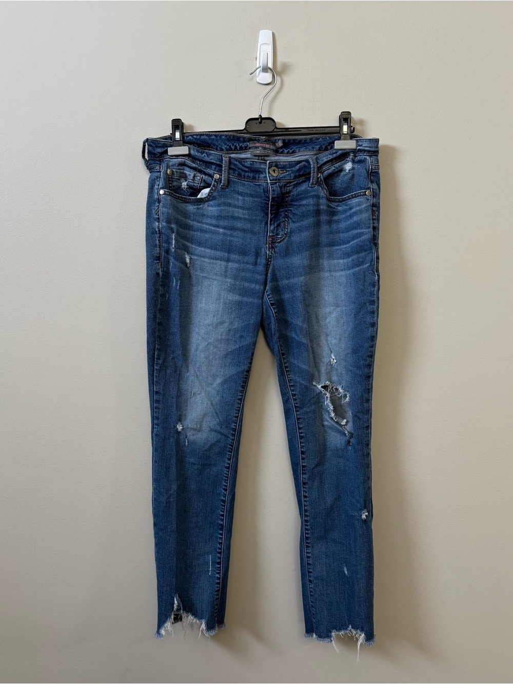 Torrid boyfriend straight vintage stretch distressed blue denim jeans